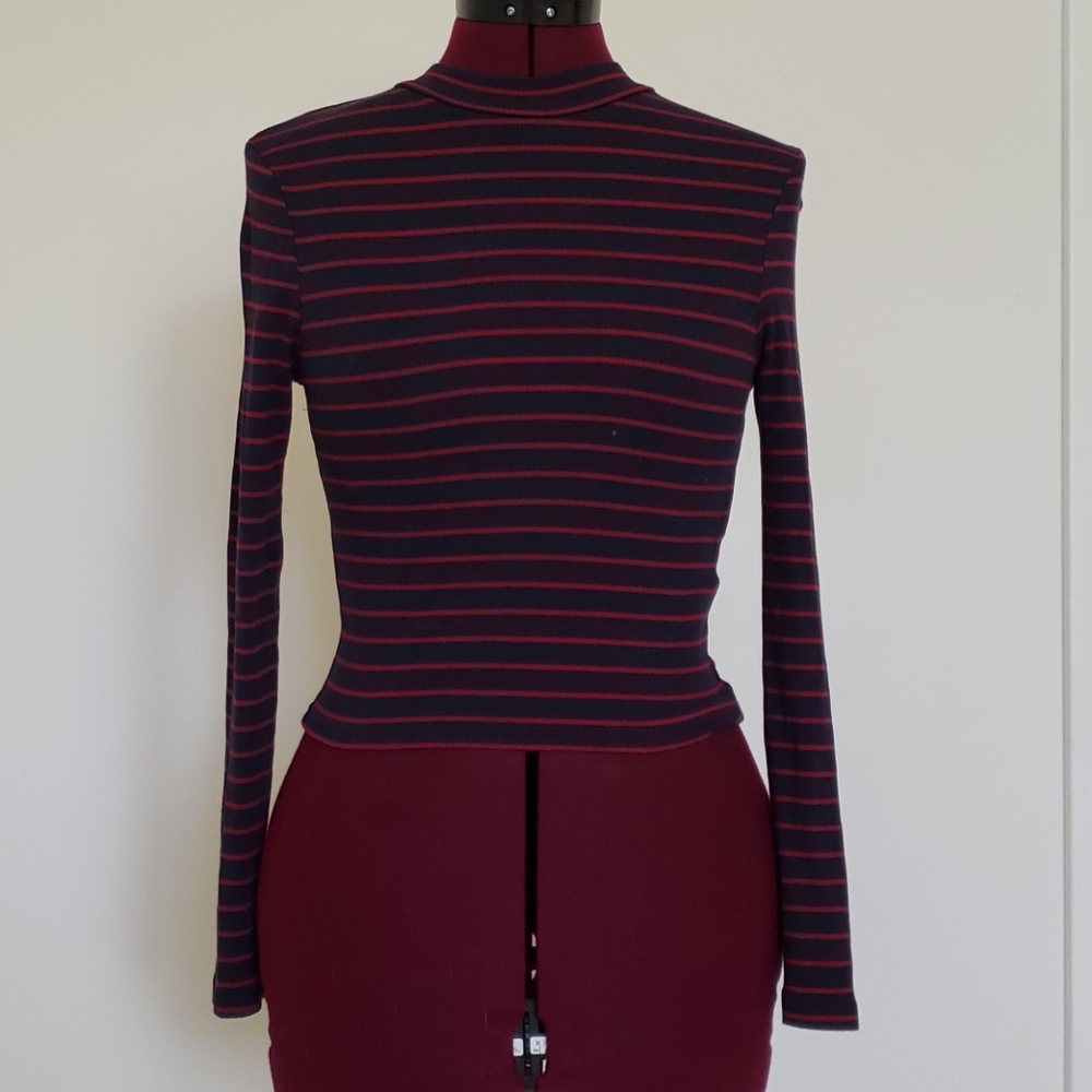 Long-sleeved crop top